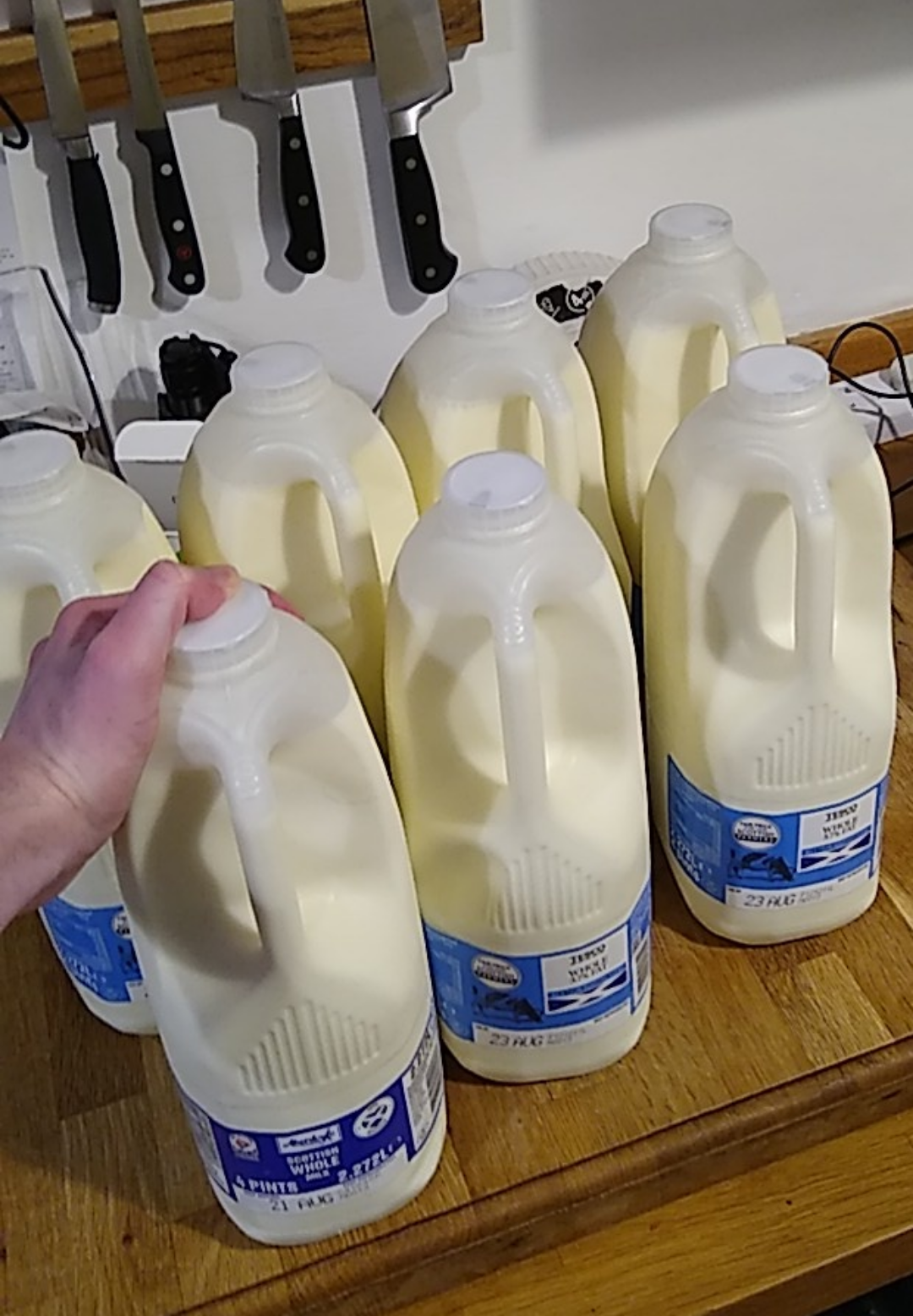 Cold milk in frosted glass